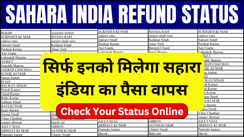 Sahara India Refund Status